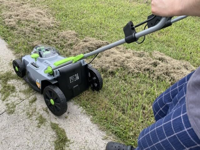13 Inch Cordless Lawn Mower, 40V Electric Lawnmower for Garden/Patio/Yard | 2 x 20V 4.0Ah Battery, 13 inch Cutting Width, 5 Adjustable Height, 30L Grass Bag, Bagging Mode&Mulching Mode customer photo 2