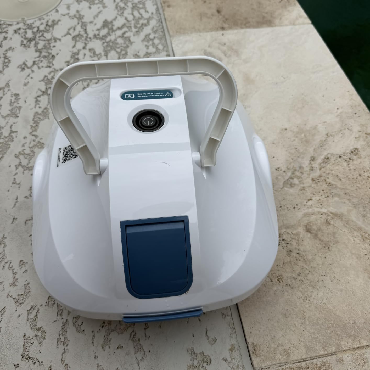 (2026 Upgrade) Robotic Pool Cleaner - Up to 250-Min Cordless Automatic Pool Vacuum Robot for Above Ground & Inground Pools - Powerful Suction Self-Parking for Swimming Pool up to 2200 Sq. Ft - White customer photo 2