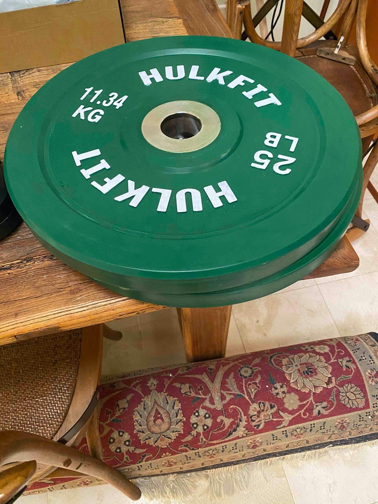 2-Inch Olympic Rubber Weight Plates Sets, Bumper Plates Set for Strength Training, 110-270LB Set, Colored customer photo 1