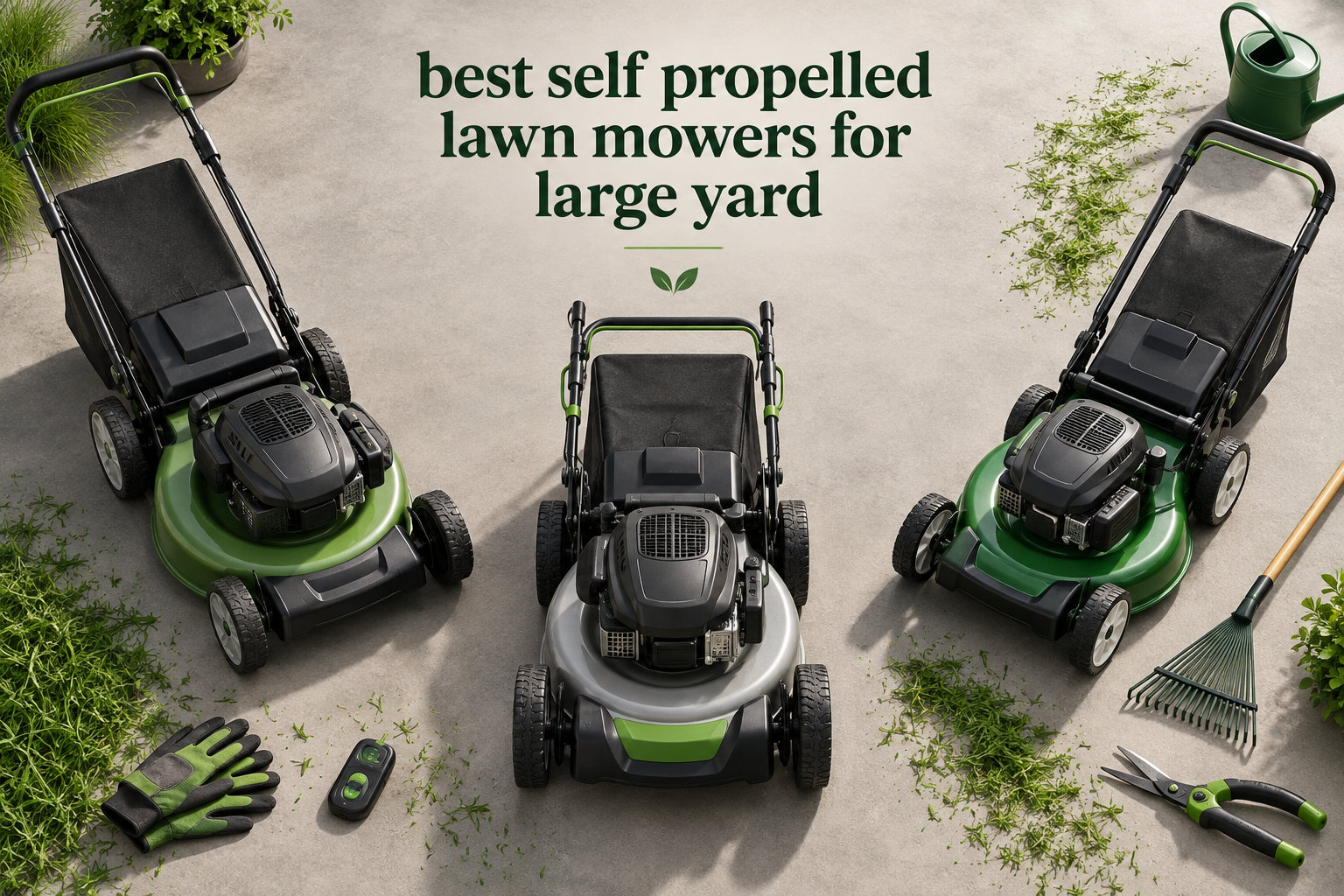 best self propelled lawn mowers for large yard