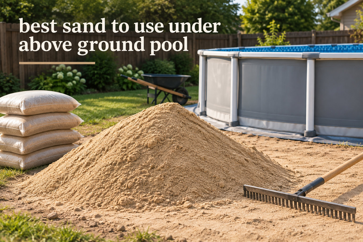 best sand to use under above ground pool