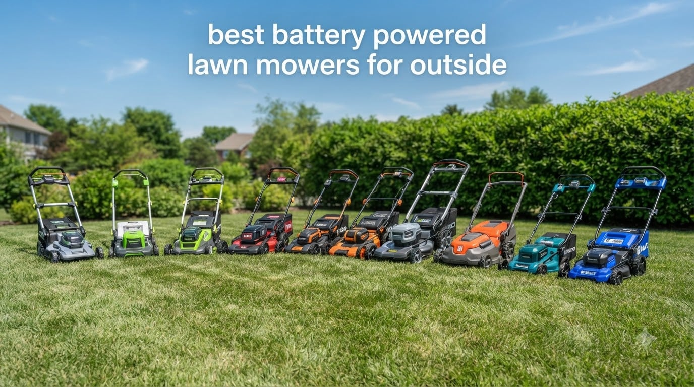 best battery powered lawn mowers for outside