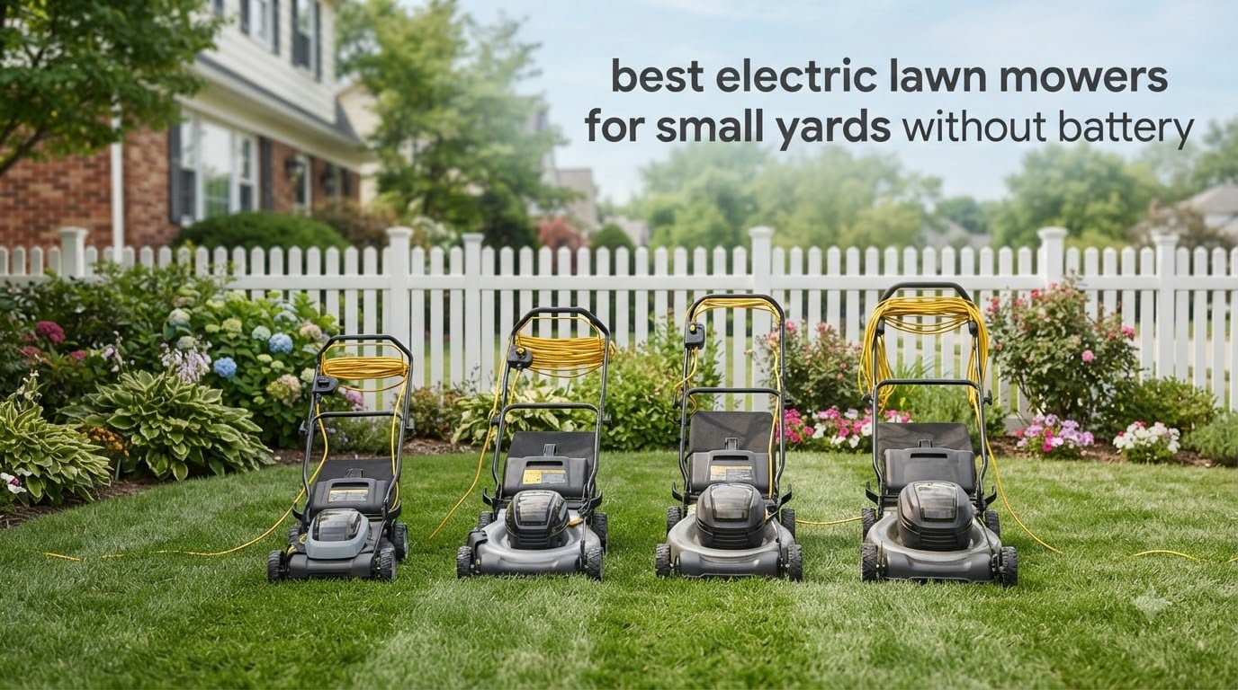 best electric lawn mowers for small yards without battery
