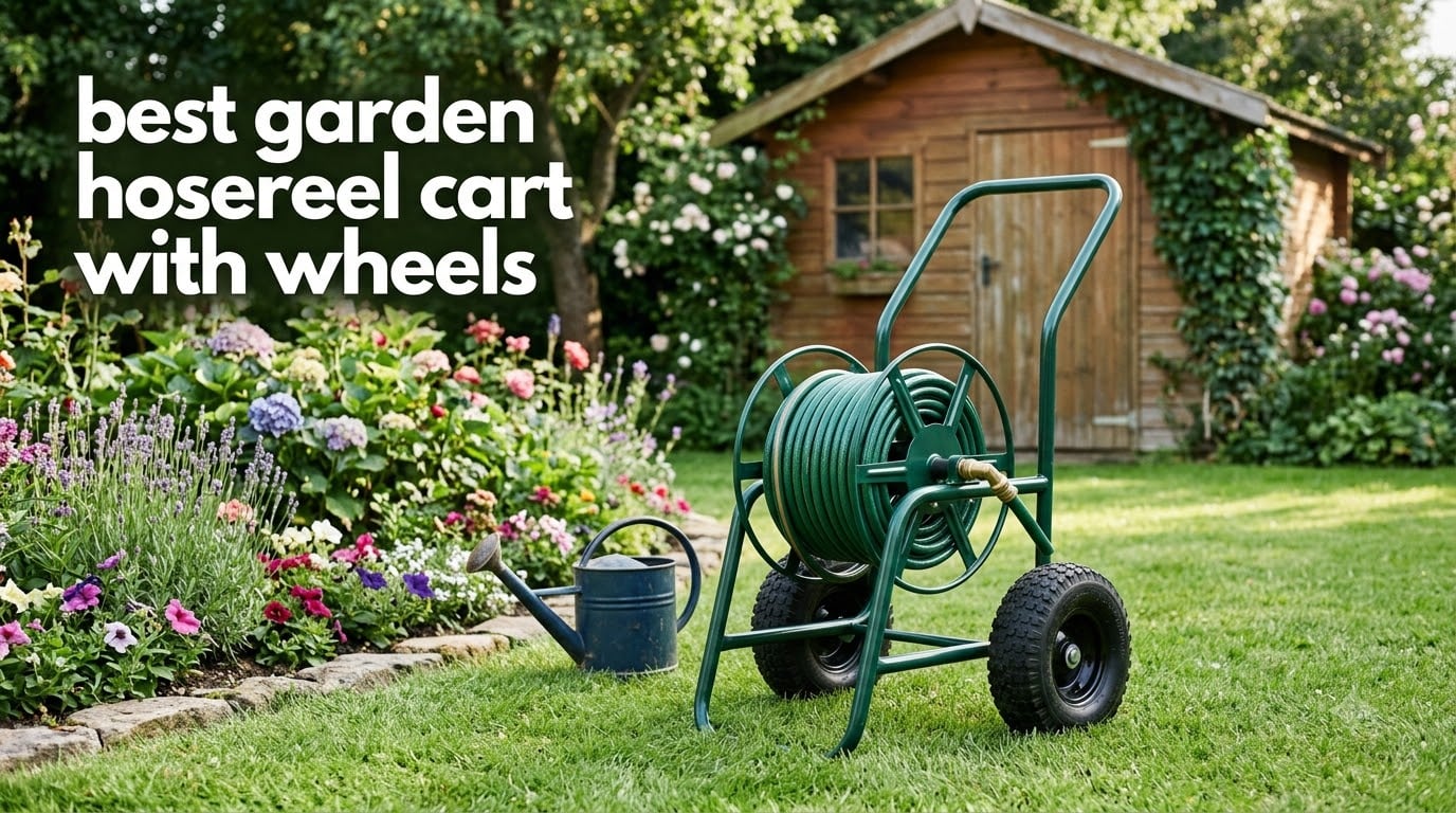 best garden hose reel cart with wheels