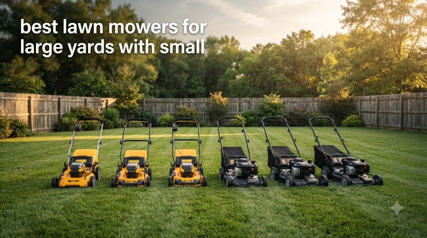 best lawn mowers for large yards with small