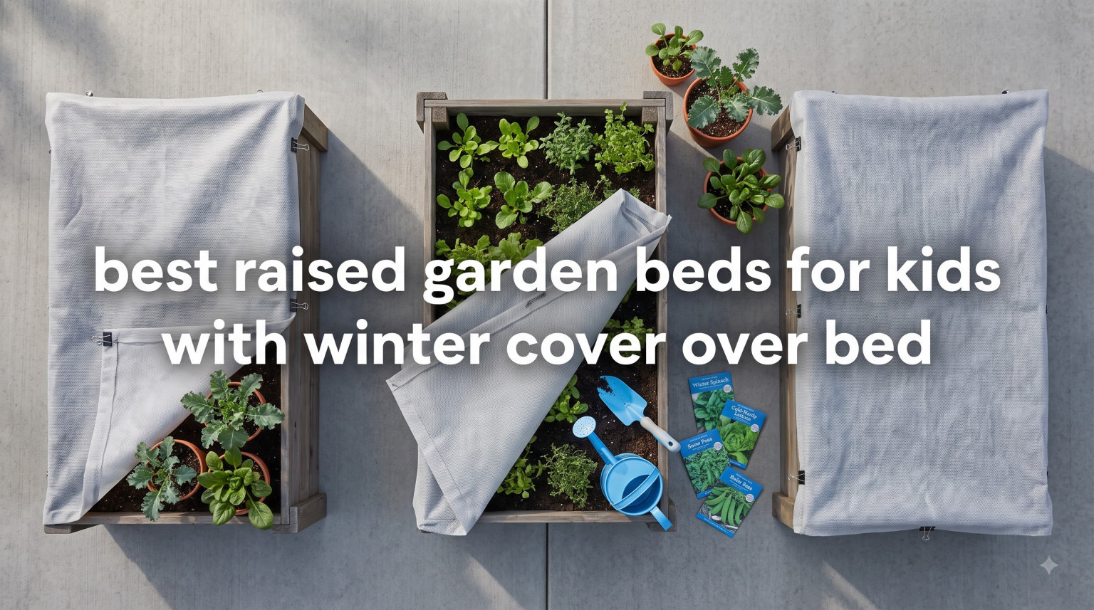 best raised garden beds for kids with winter cover over bed