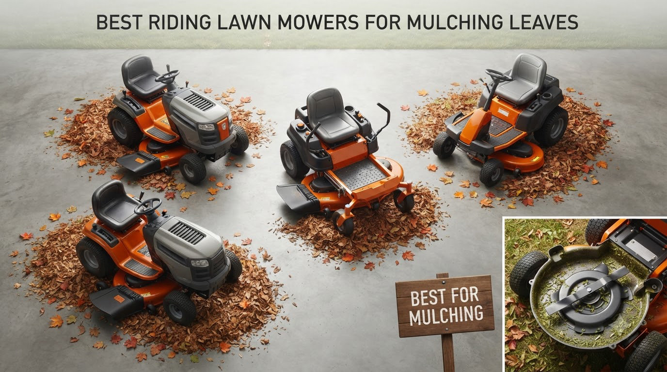 best riding lawn mowers for mulching leaves