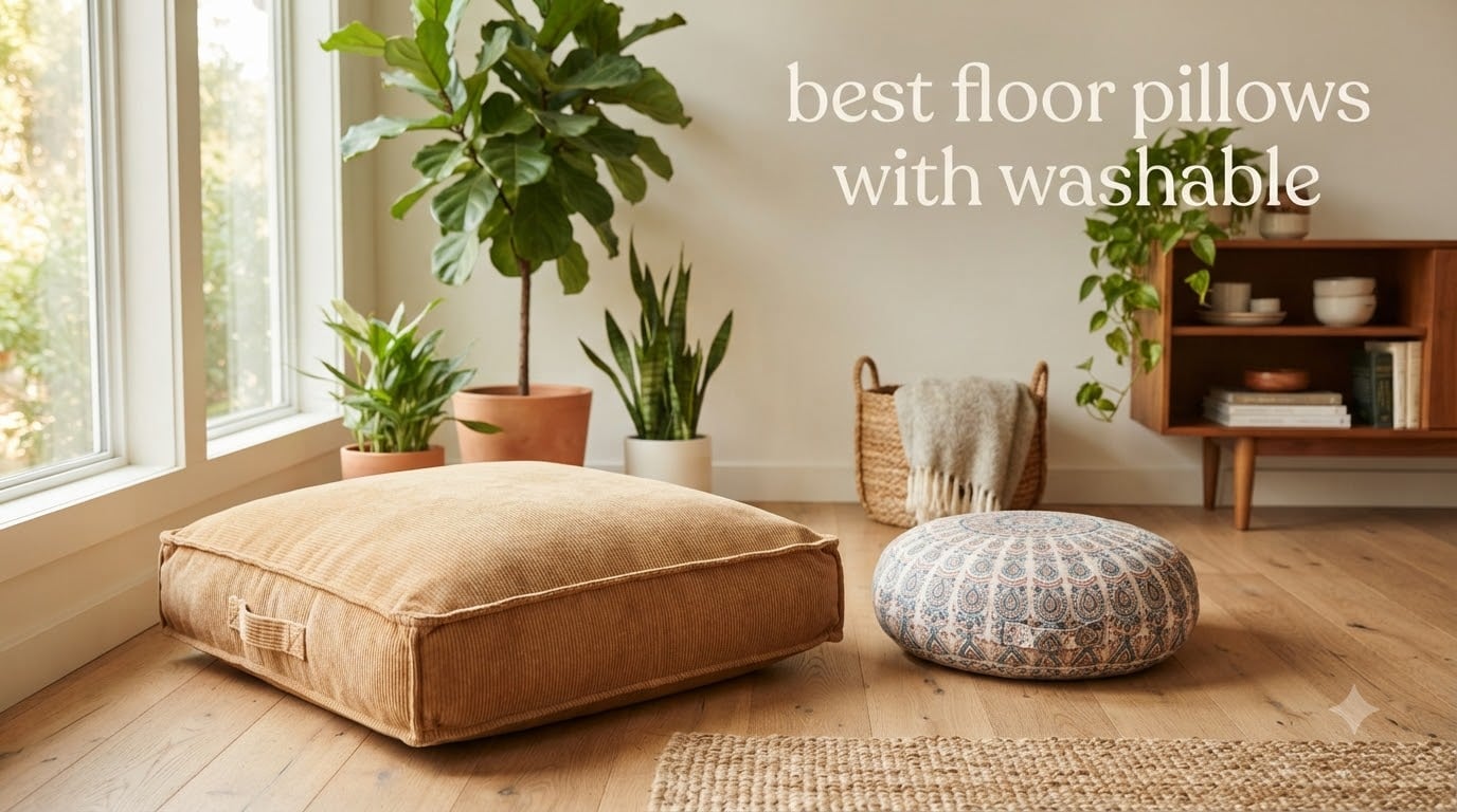 best floor pillows with washable