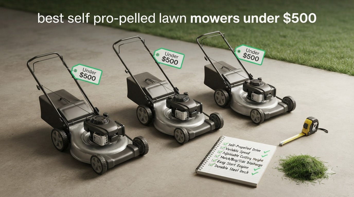 best self propelled lawn mowers under $500