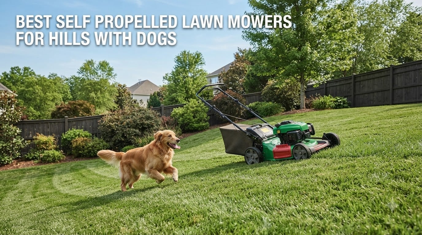 best self propelled lawn mowers for hills with dogs