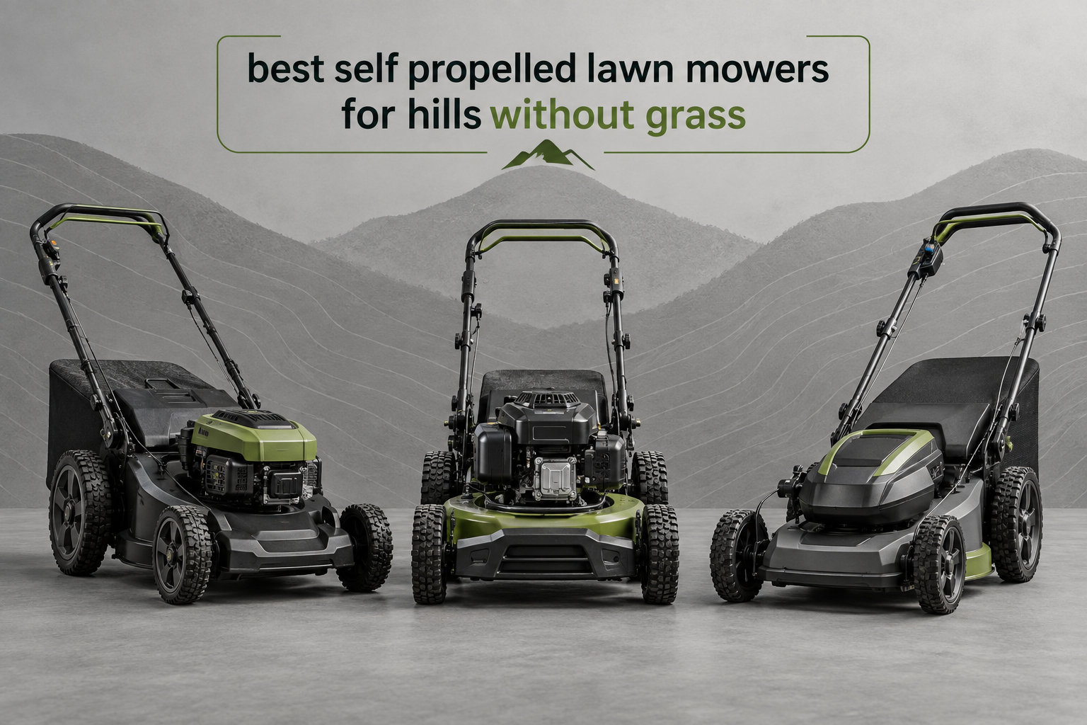 best self propelled lawn mowers for hills without grass