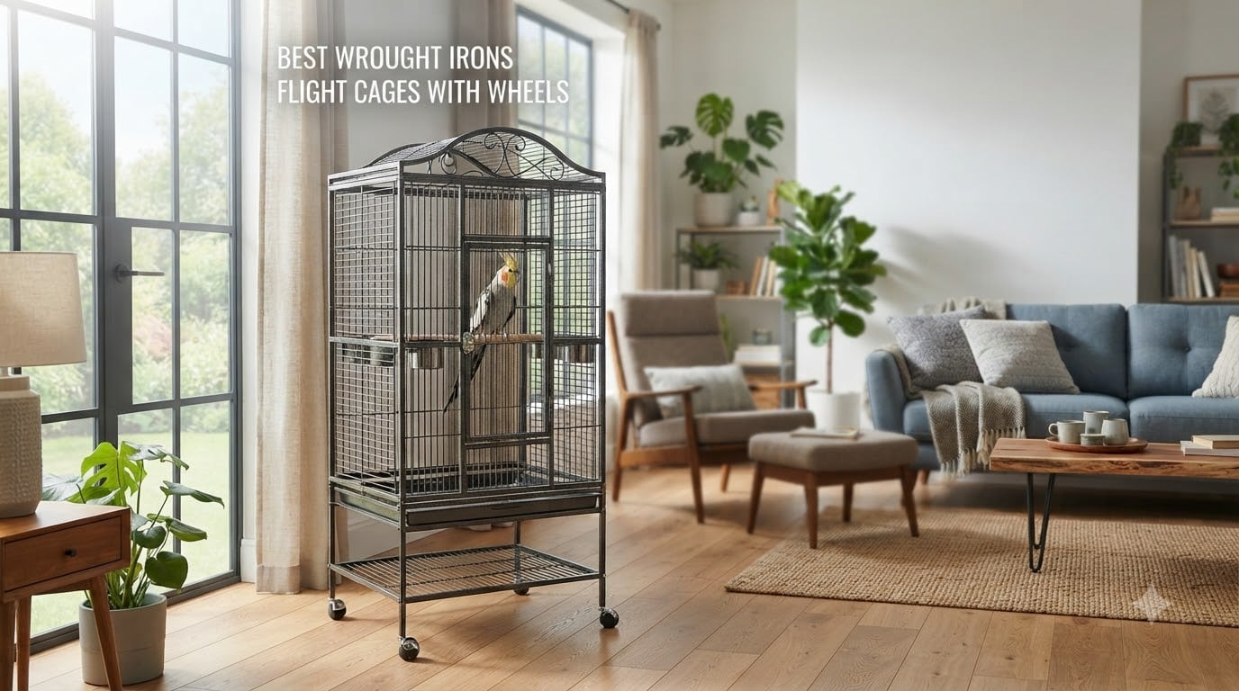 best wrought irons flight cages with wheels