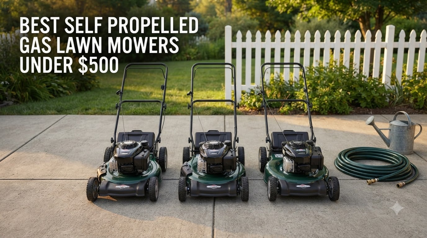 best self propelled gas lawn mowers under $500