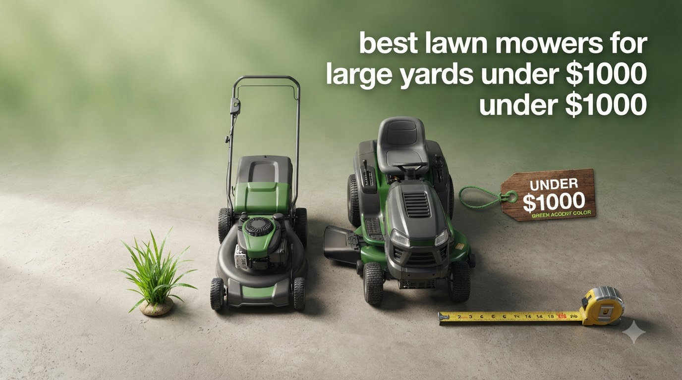 best lawn mowers for large yards under $1000