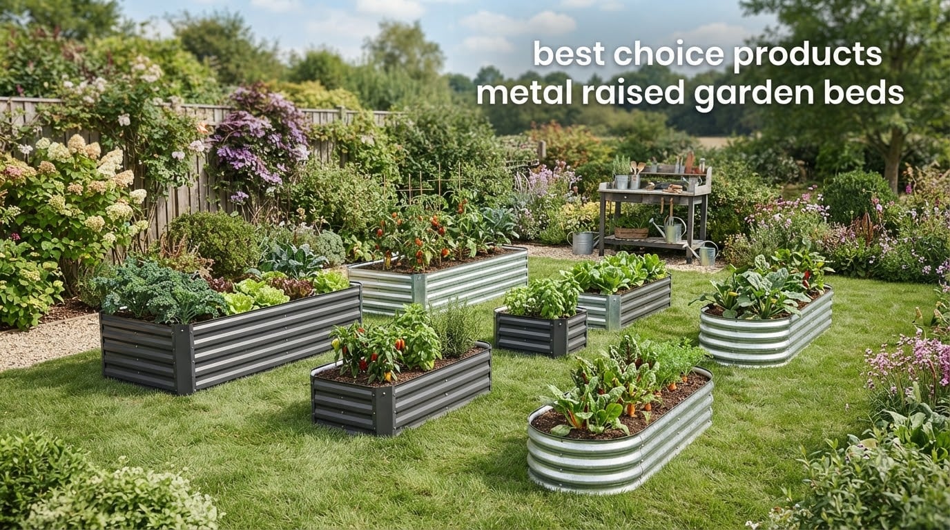 best choice products metal raised garden beds