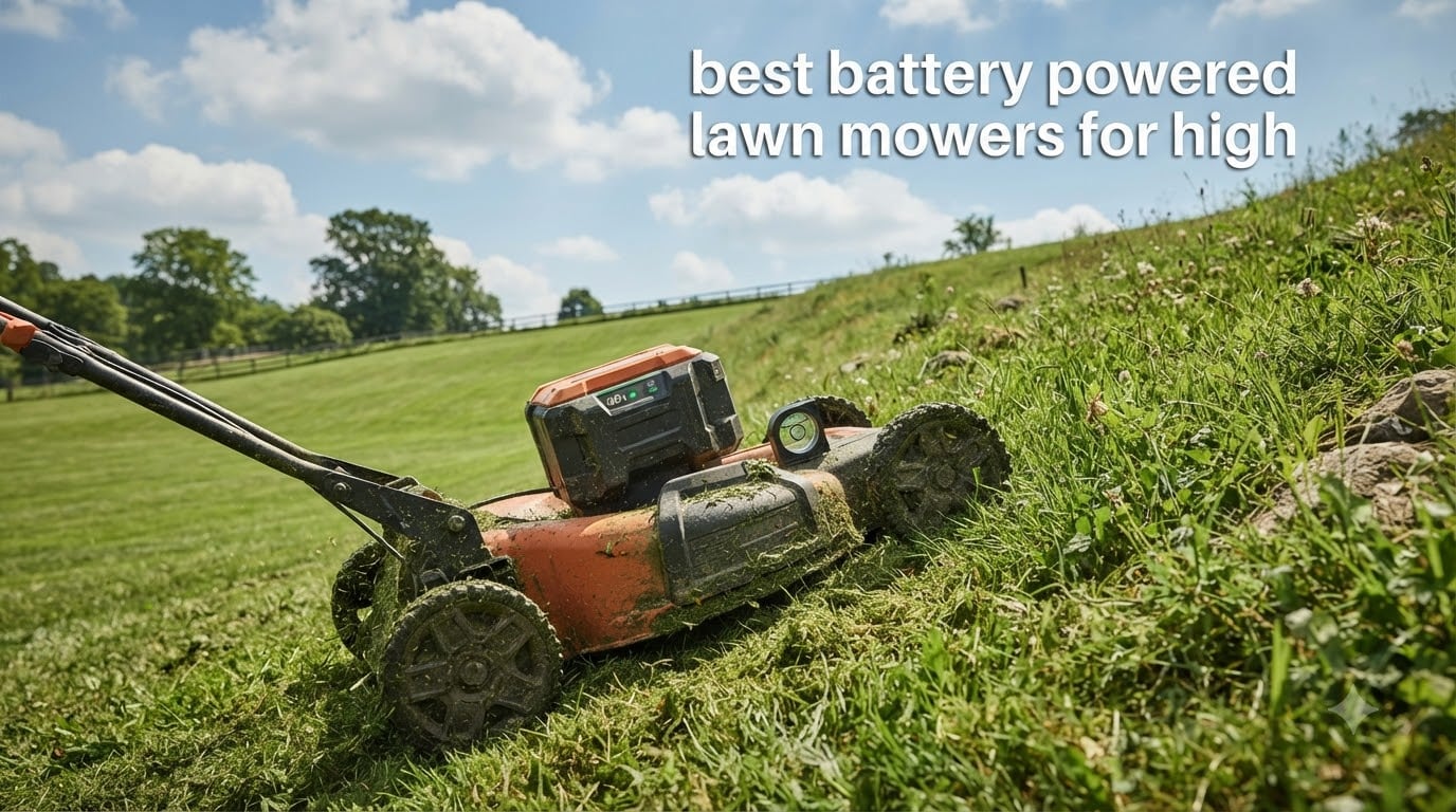 best battery powered lawn mowers for high