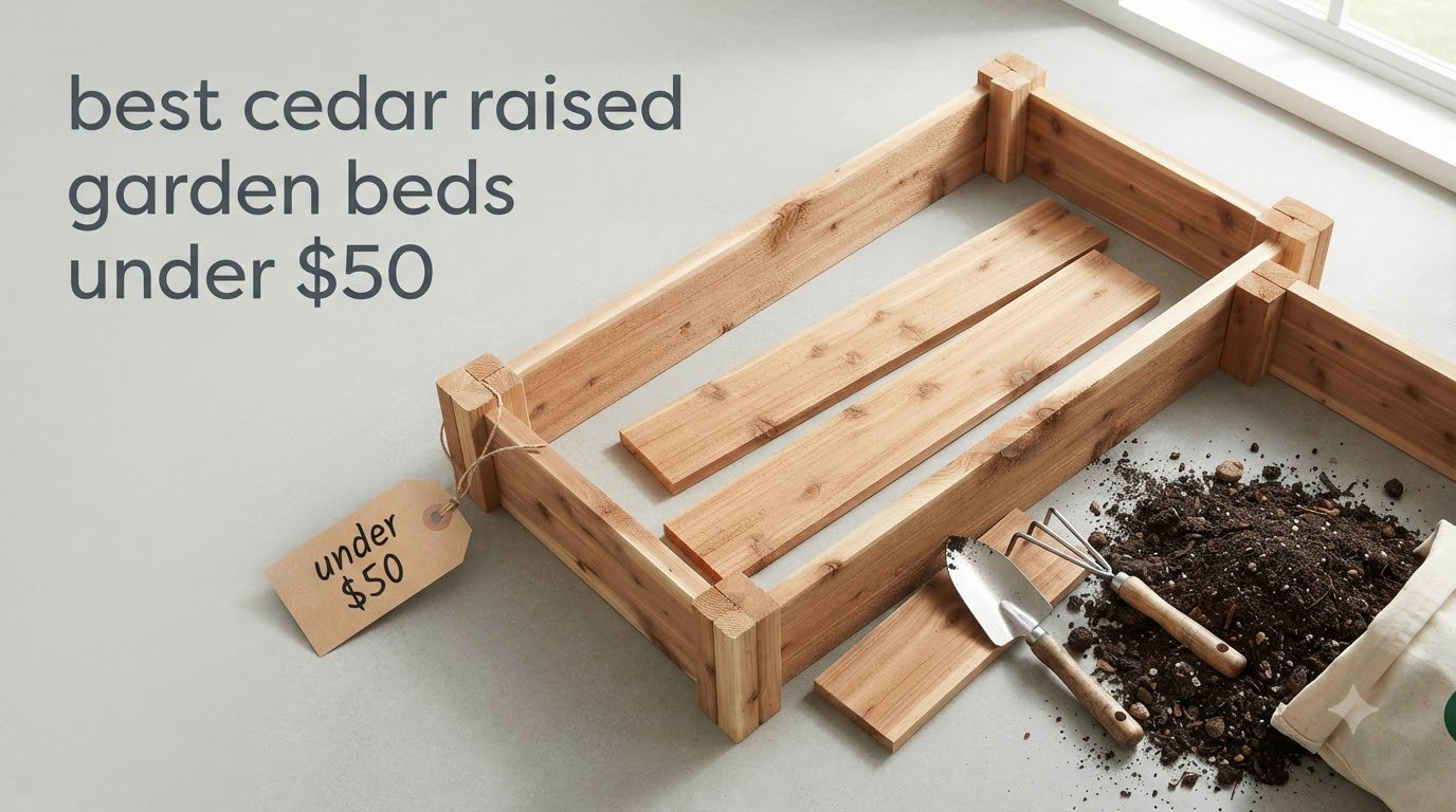 best cedar raised garden beds under $50