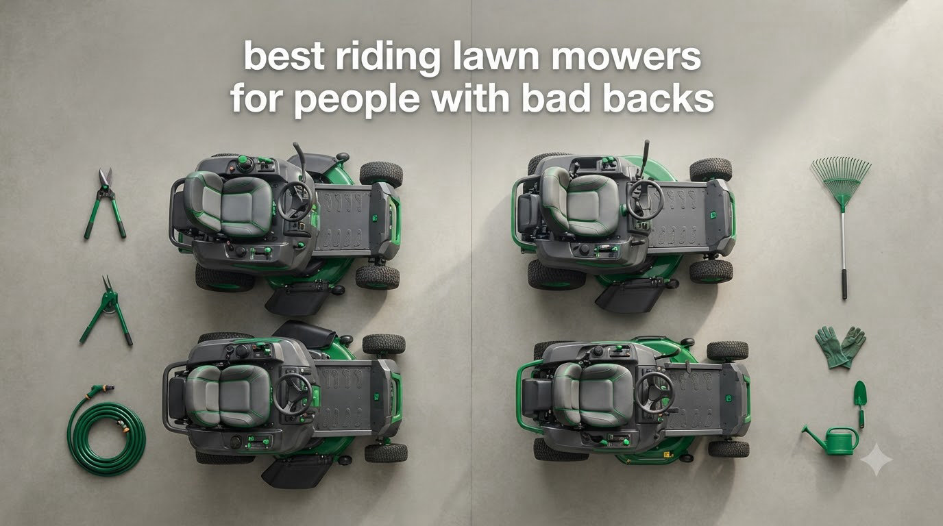 best riding lawn mowers for people with bad backs