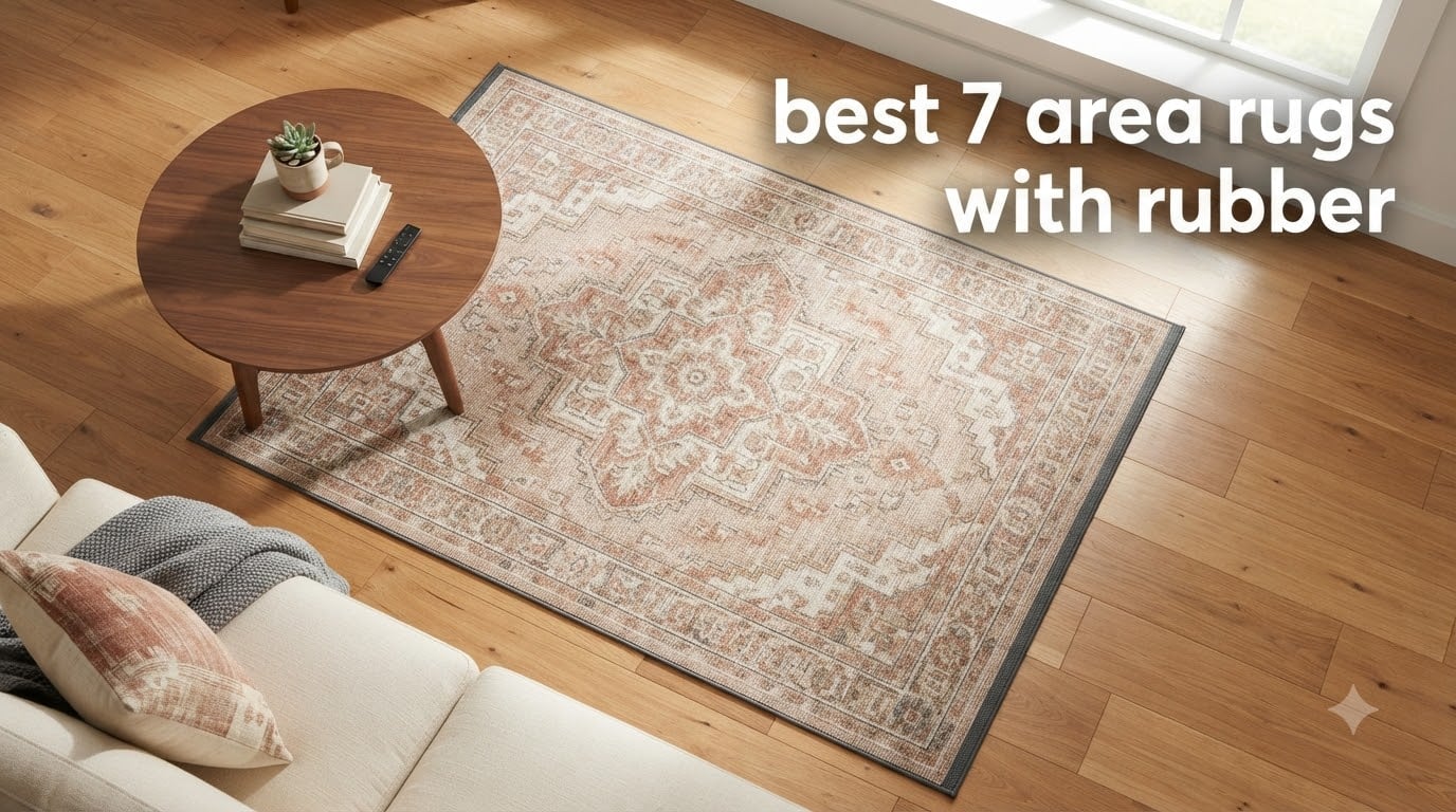 best 5 7 area rugs with rubber