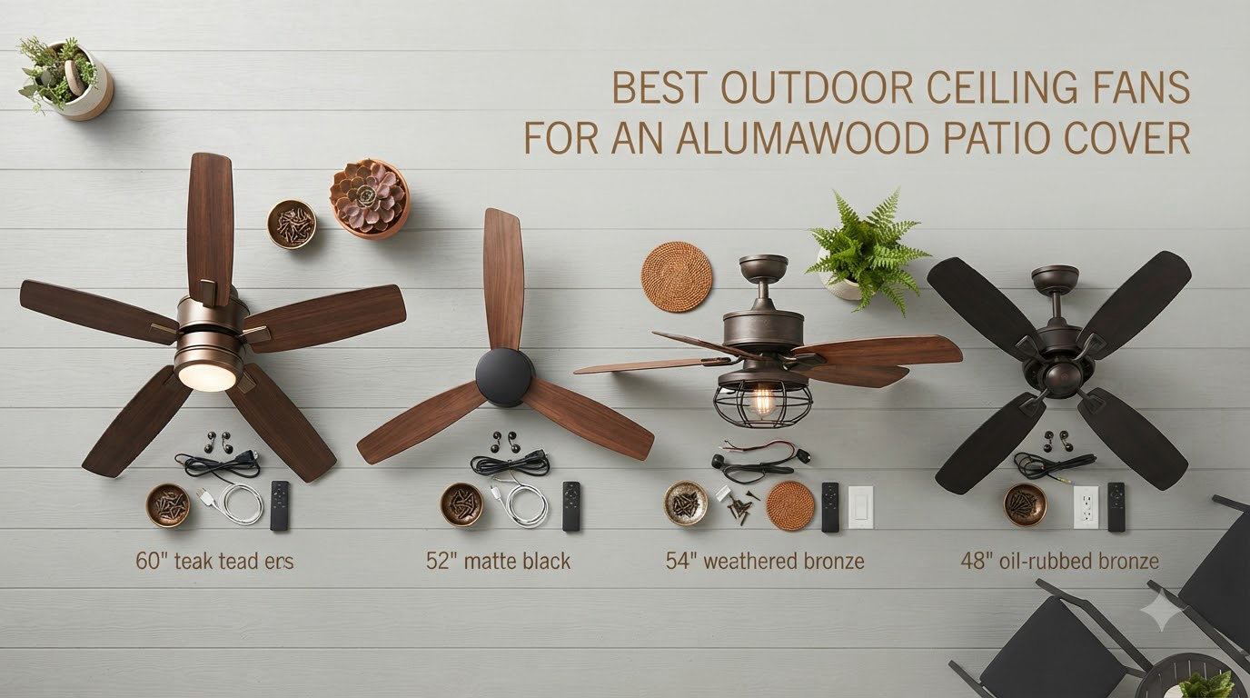 best outdoor ceiling fans for an alumawood patio cover