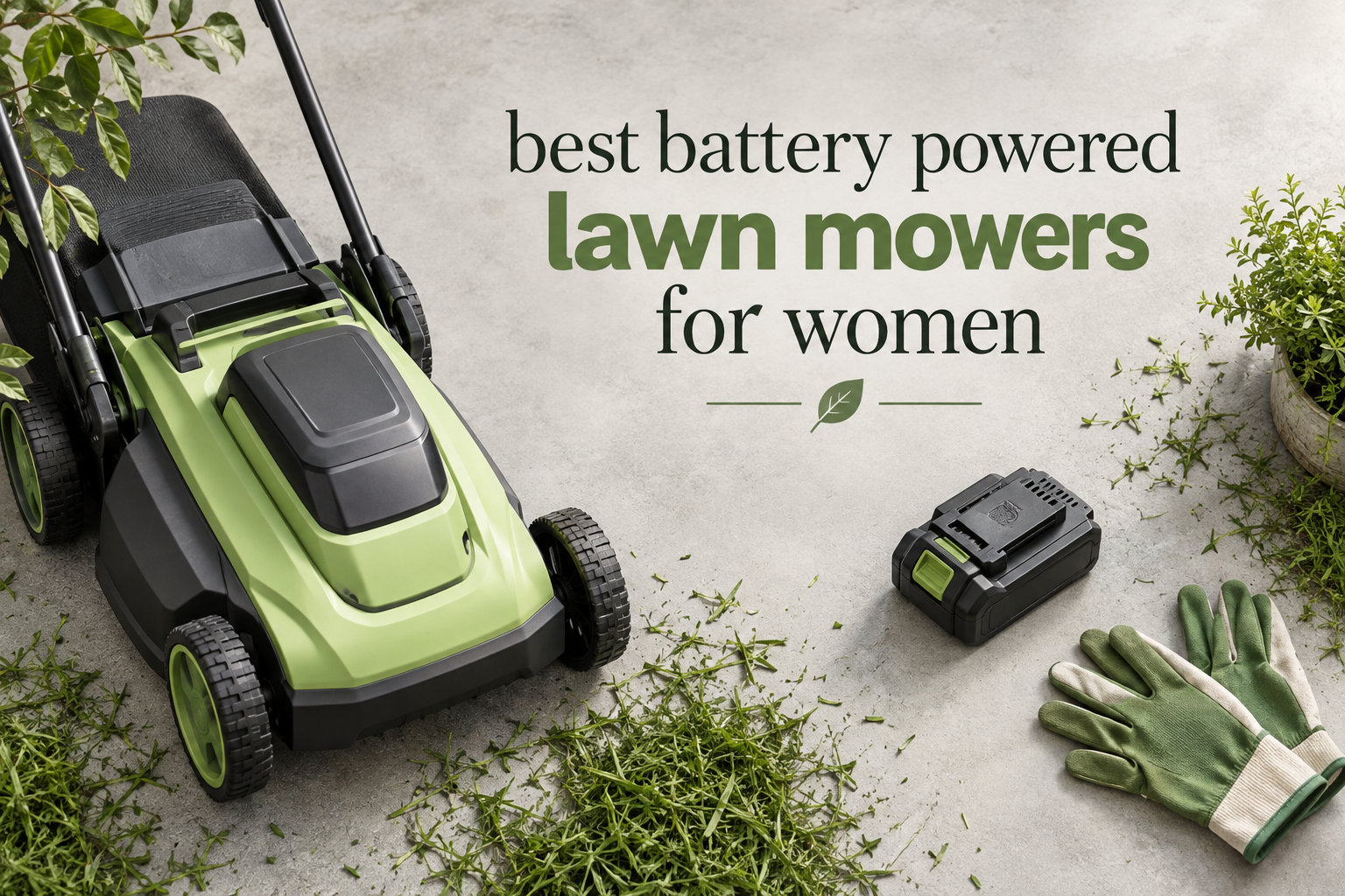 best battery powered lawn mowers for women