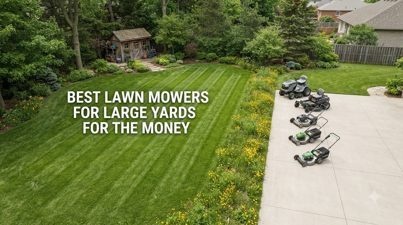 best lawn mowers for large yards for the money