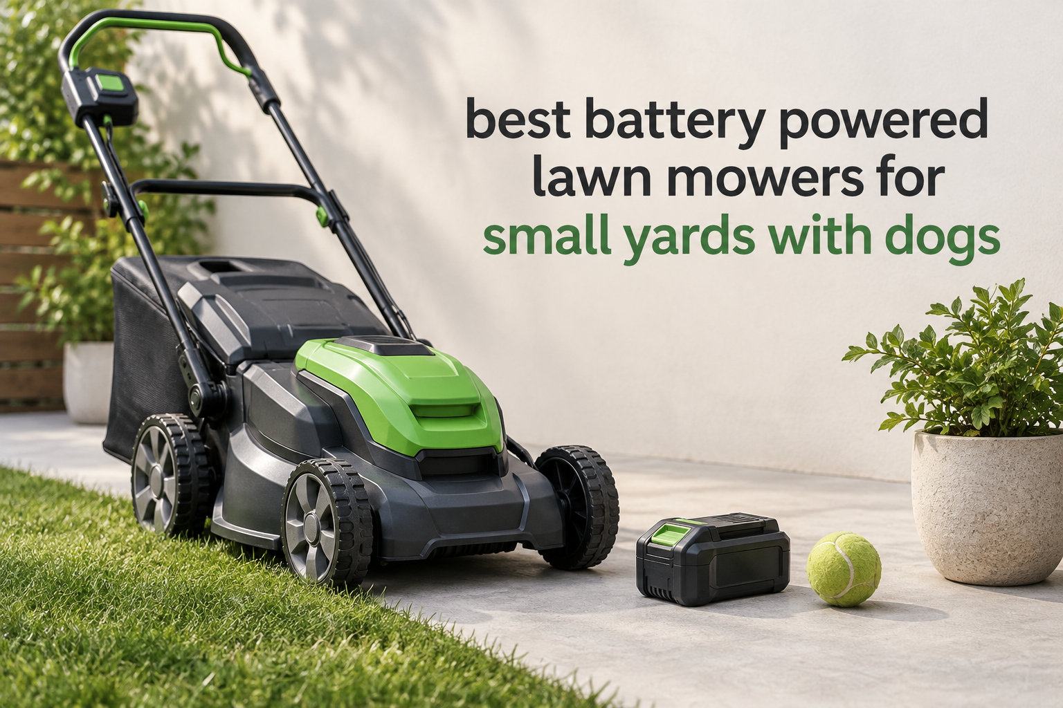 best battery powered lawn mowers for small yards with dogs