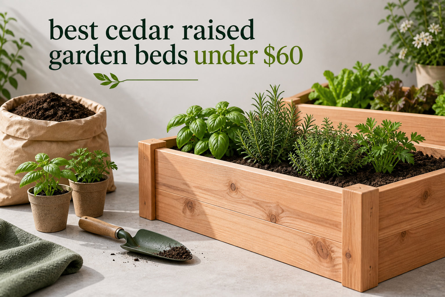best cedar raised garden beds under $60