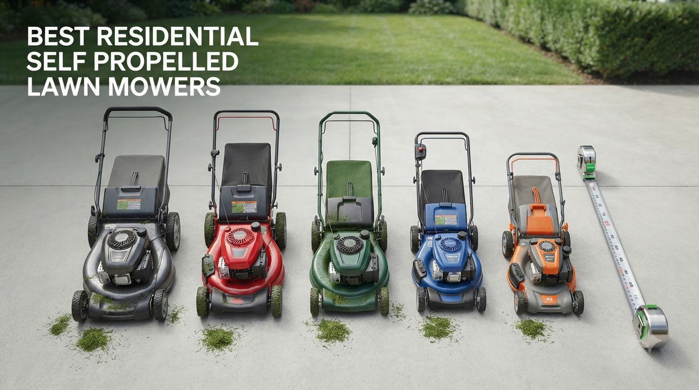 best residential self propelled lawn mowers