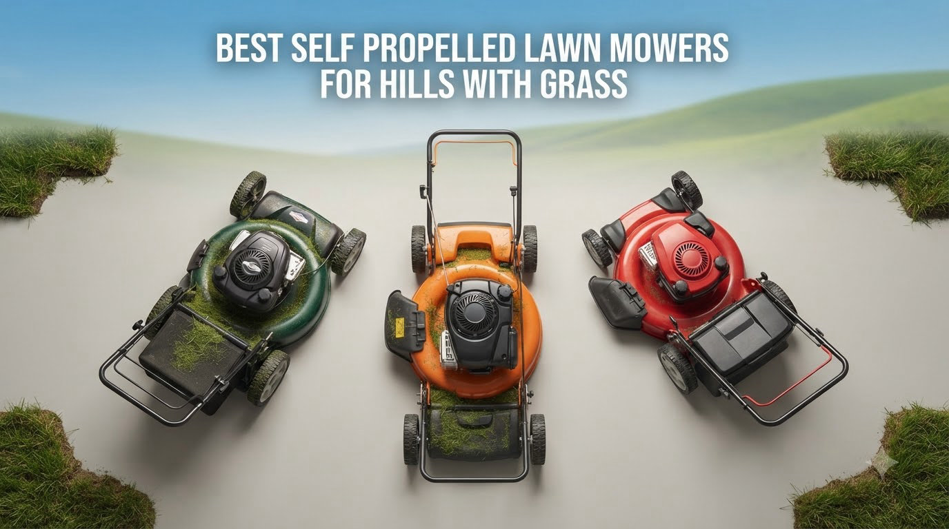 best self propelled lawn mowers for hills with grass