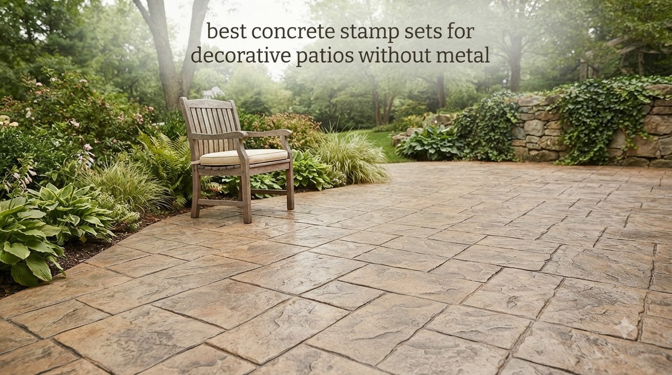 best concrete stamp sets for decorative patios without metal