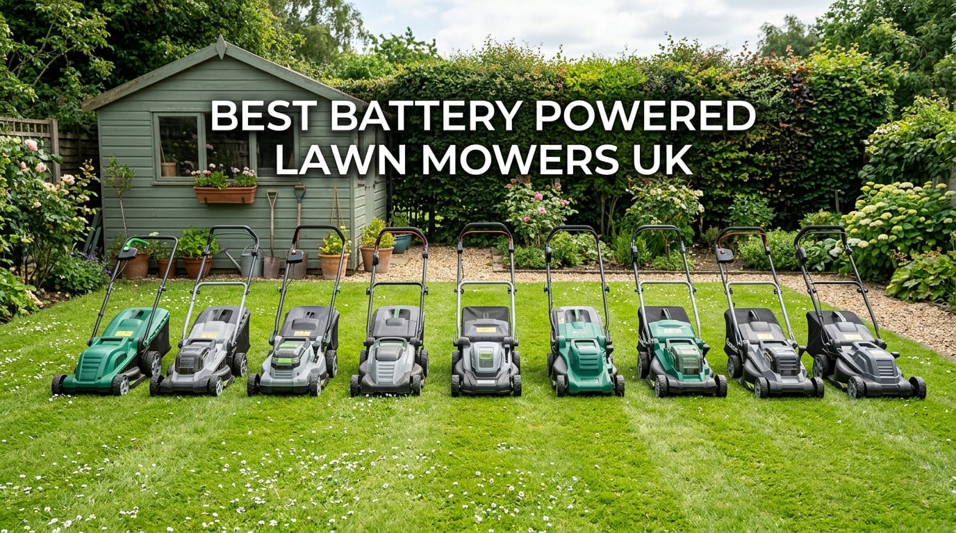 best battery powered lawn mowers uk