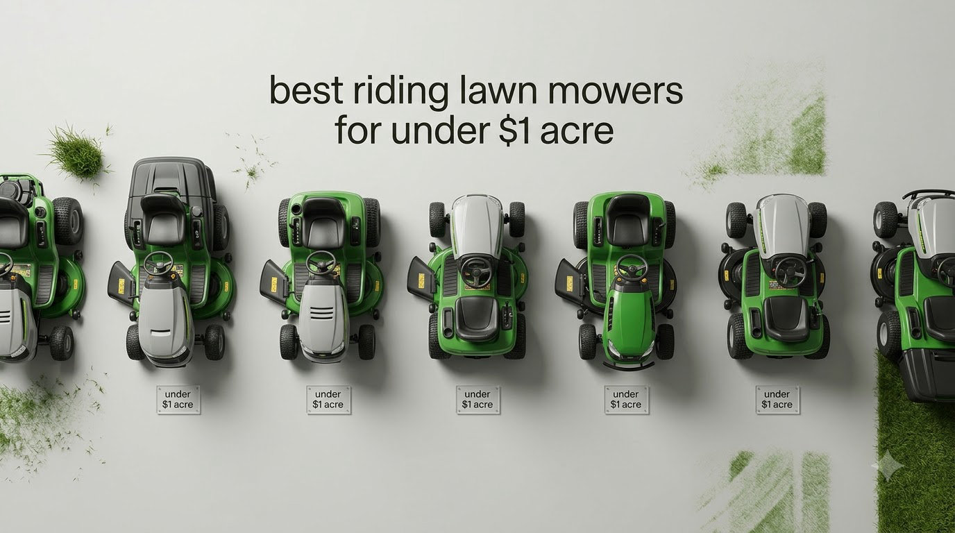 best riding lawn mowers for under $1 acre