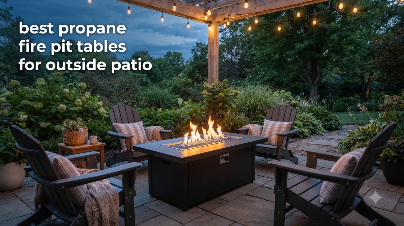 best propane fire pit tables for outside patio