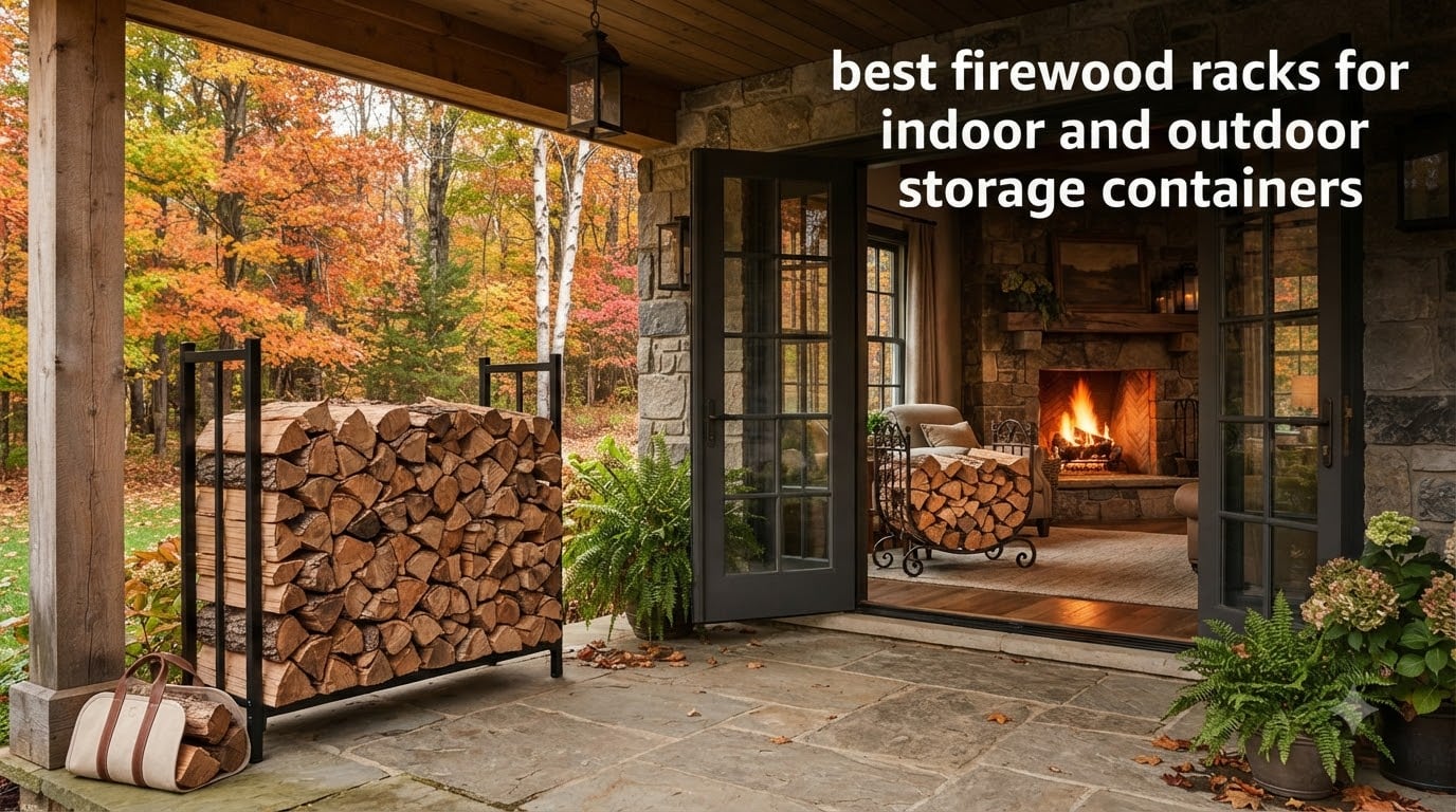 best firewood racks for indoor and outdoor storage containers
