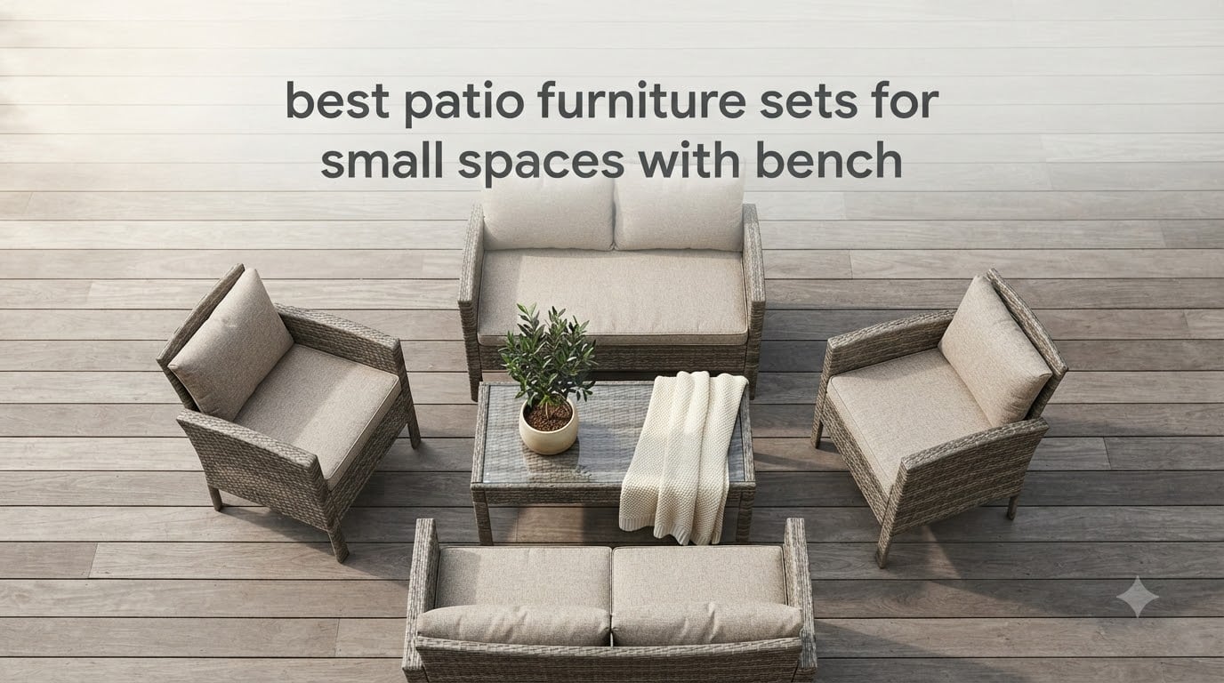 best patio furniture sets for small spaces with bench