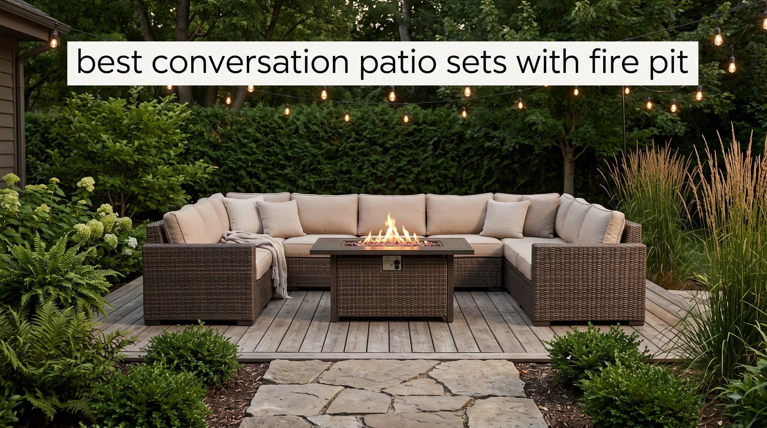 best conversation patio sets with fire pit