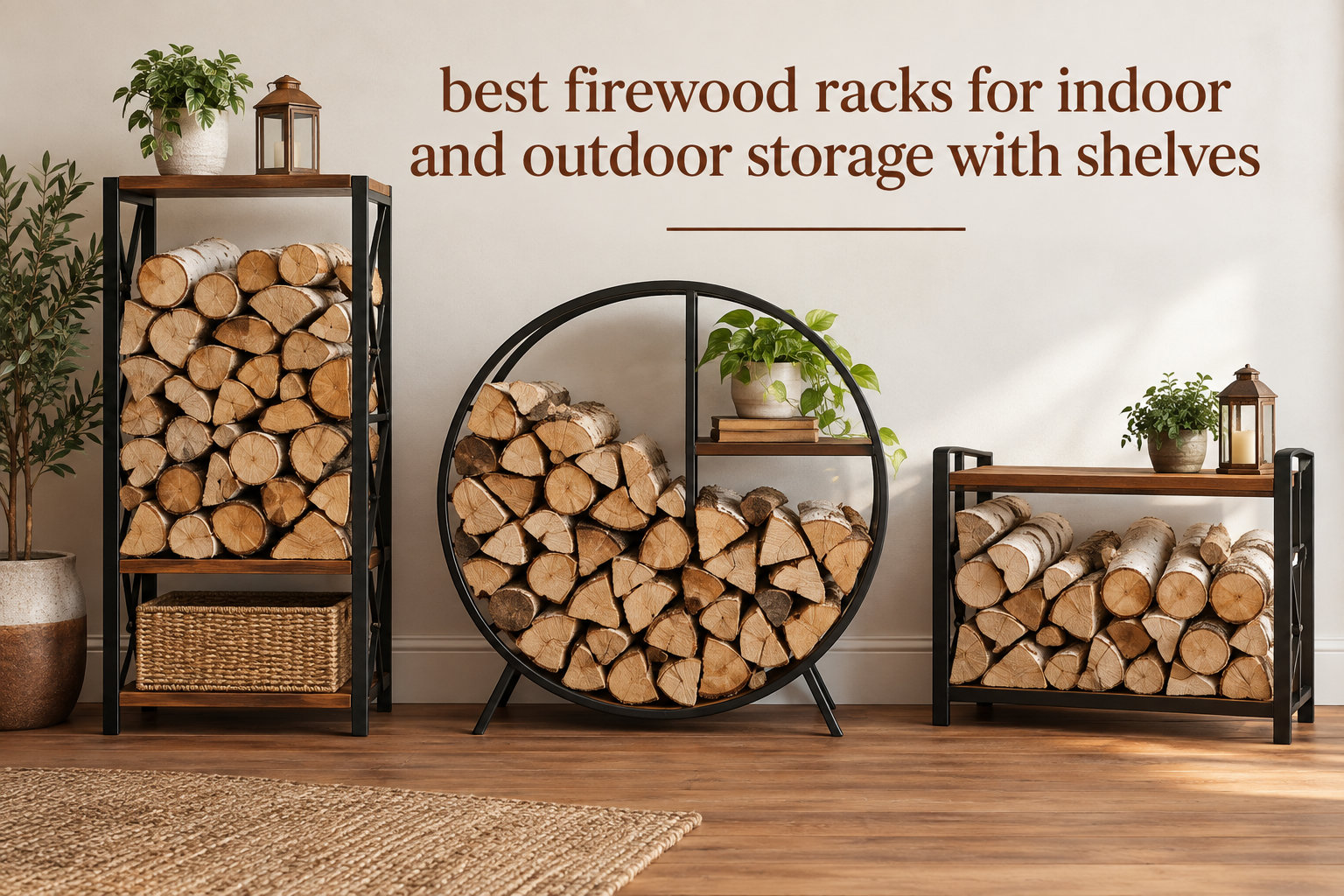 best firewood racks for indoor and outdoor storage with shelves