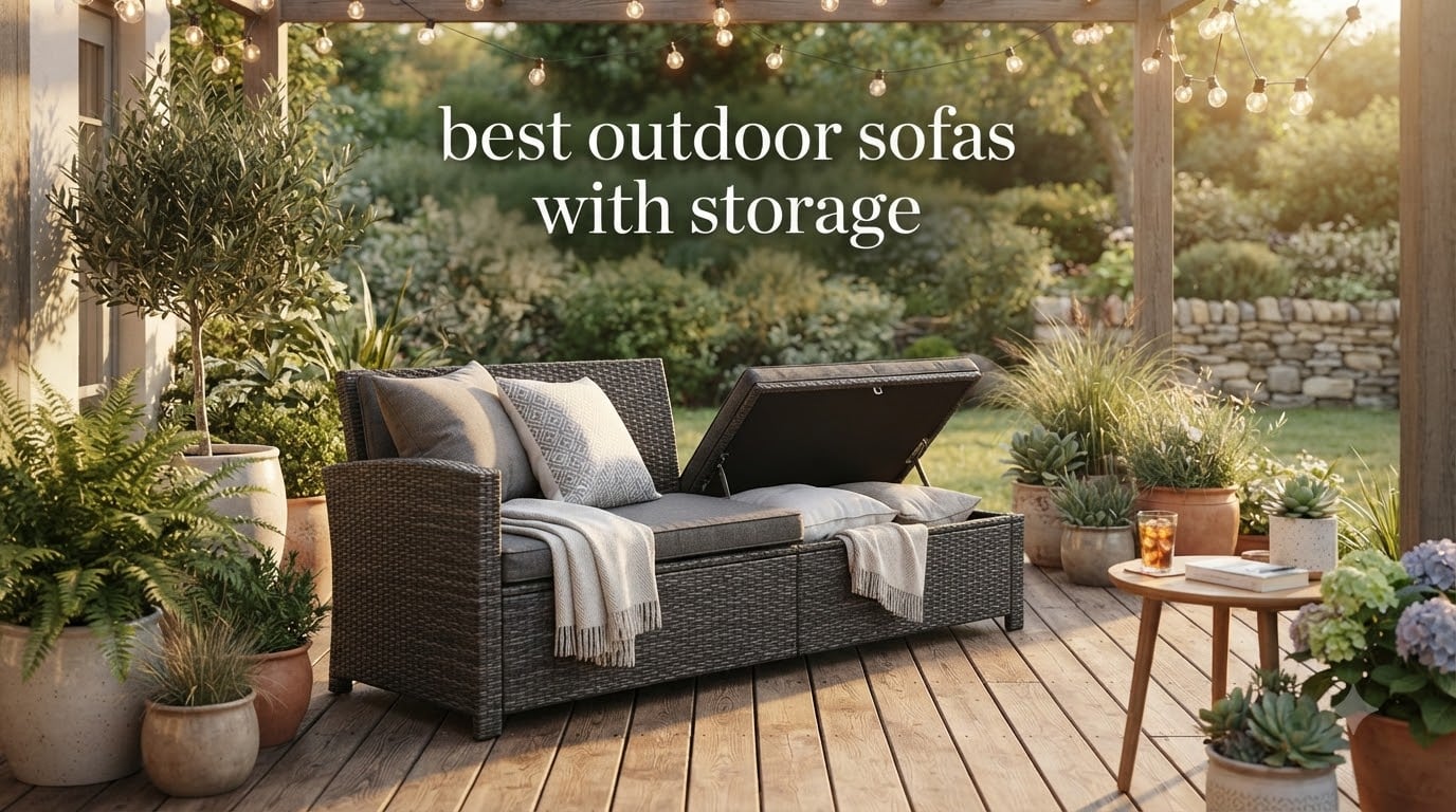 best outdoor sofas with storage