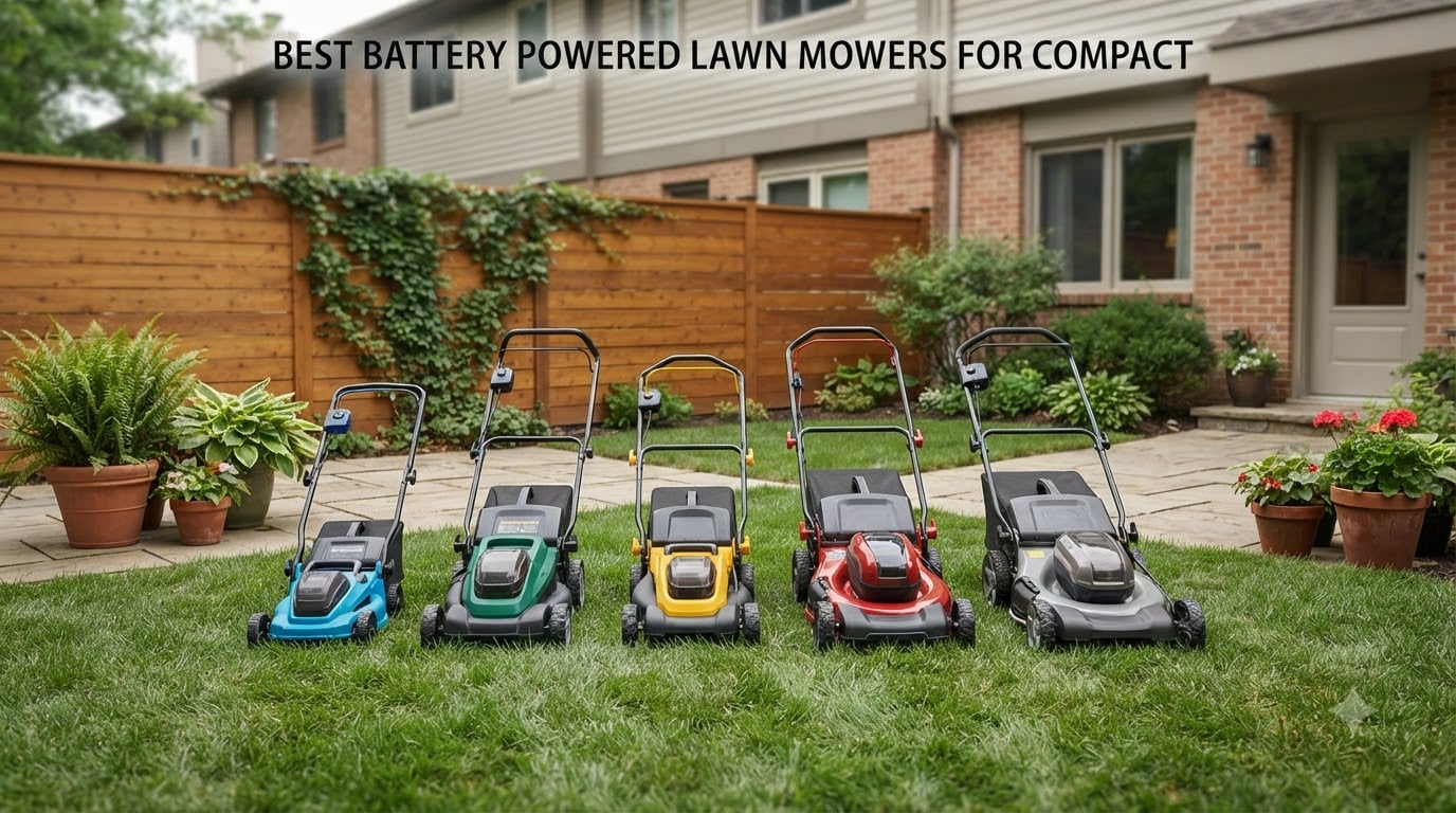 best battery powered lawn mowers for compact