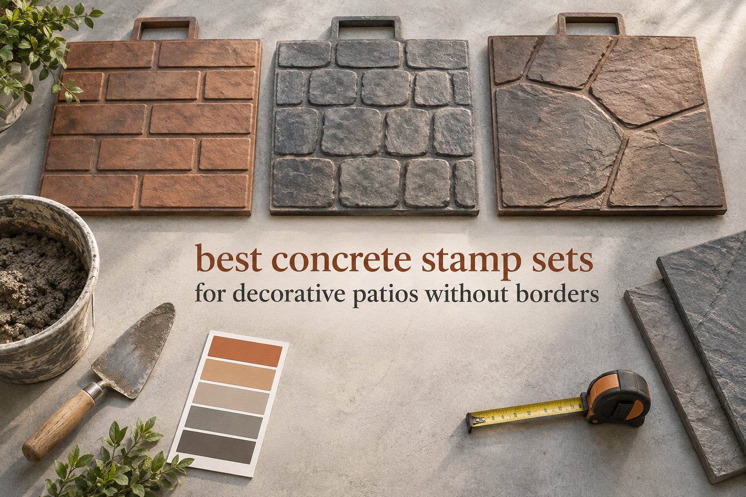 best concrete stamp sets for decorative patios without borders