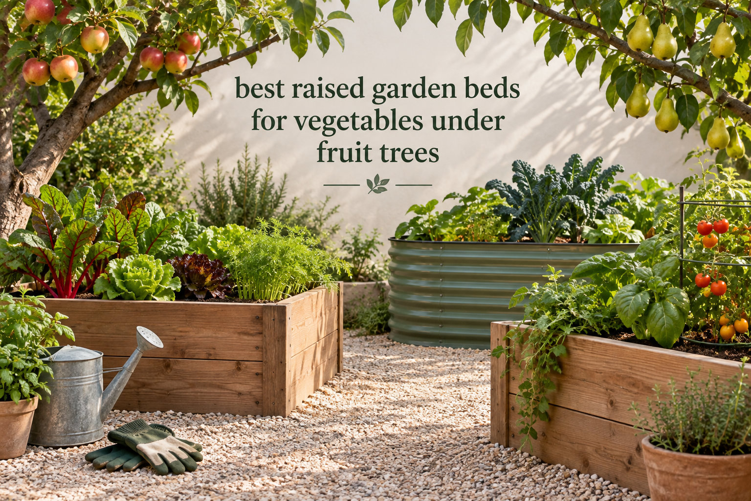 best raised garden beds for vegetables under fruit trees