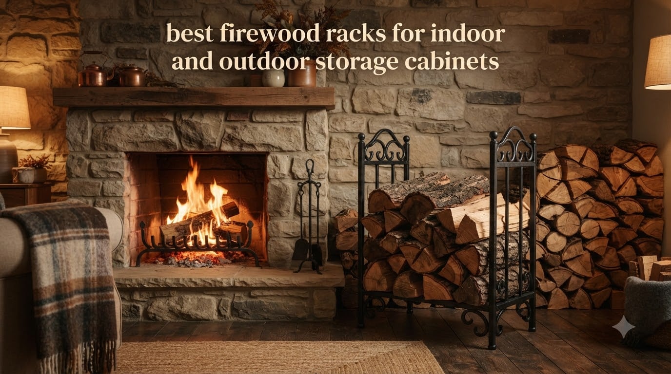 best firewood racks for indoor and outdoor storage cabinets