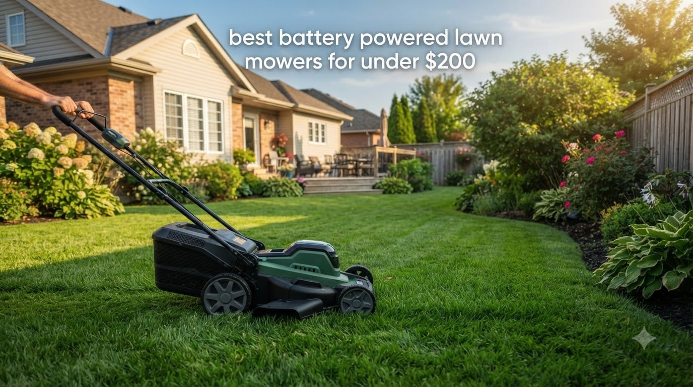 best battery powered lawn mowers for under $200