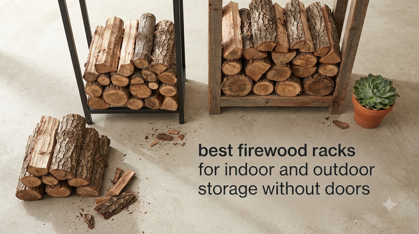 best firewood racks for indoor and outdoor storage without doors