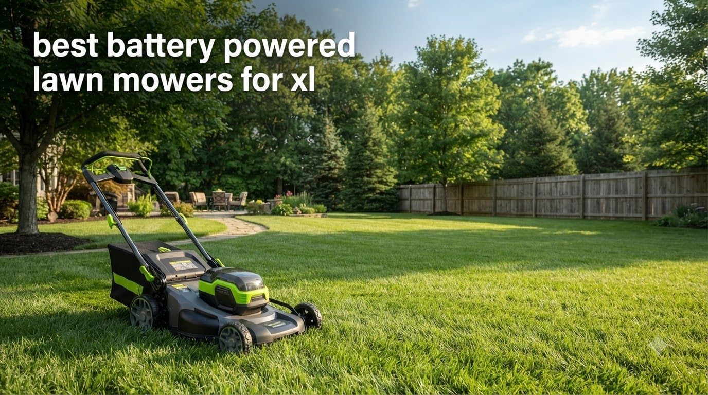 best battery powered lawn mowers for xl