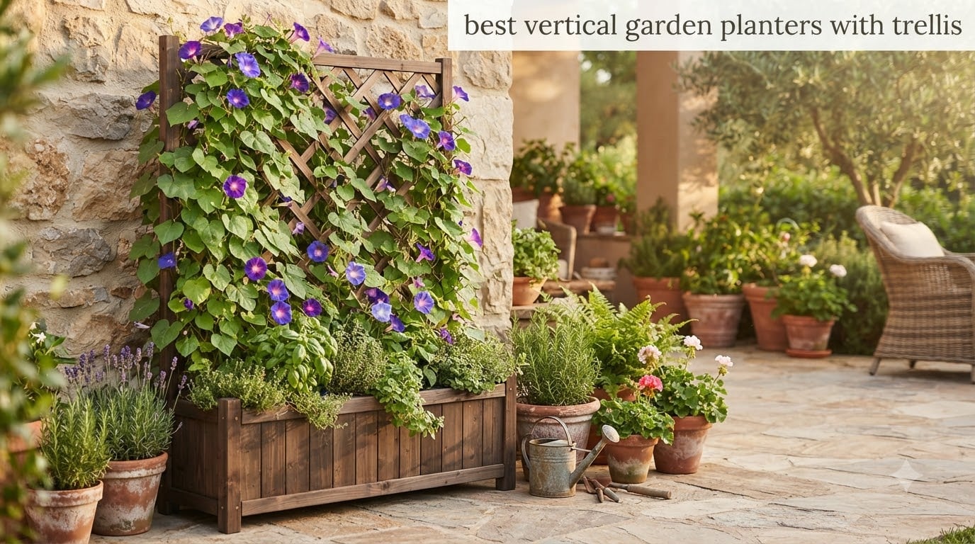 best vertical garden planters with trellis