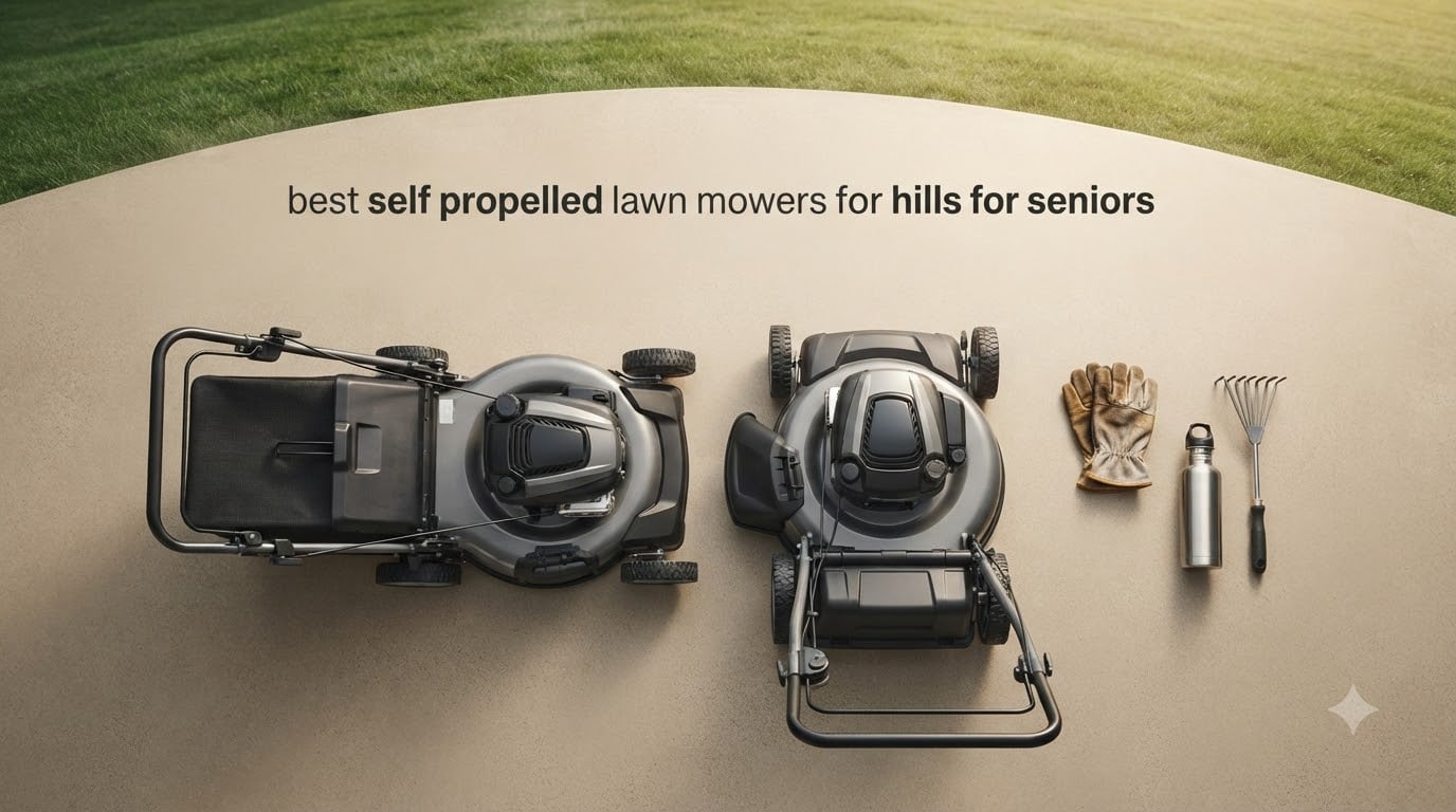 best self propelled lawn mowers for hills for seniors