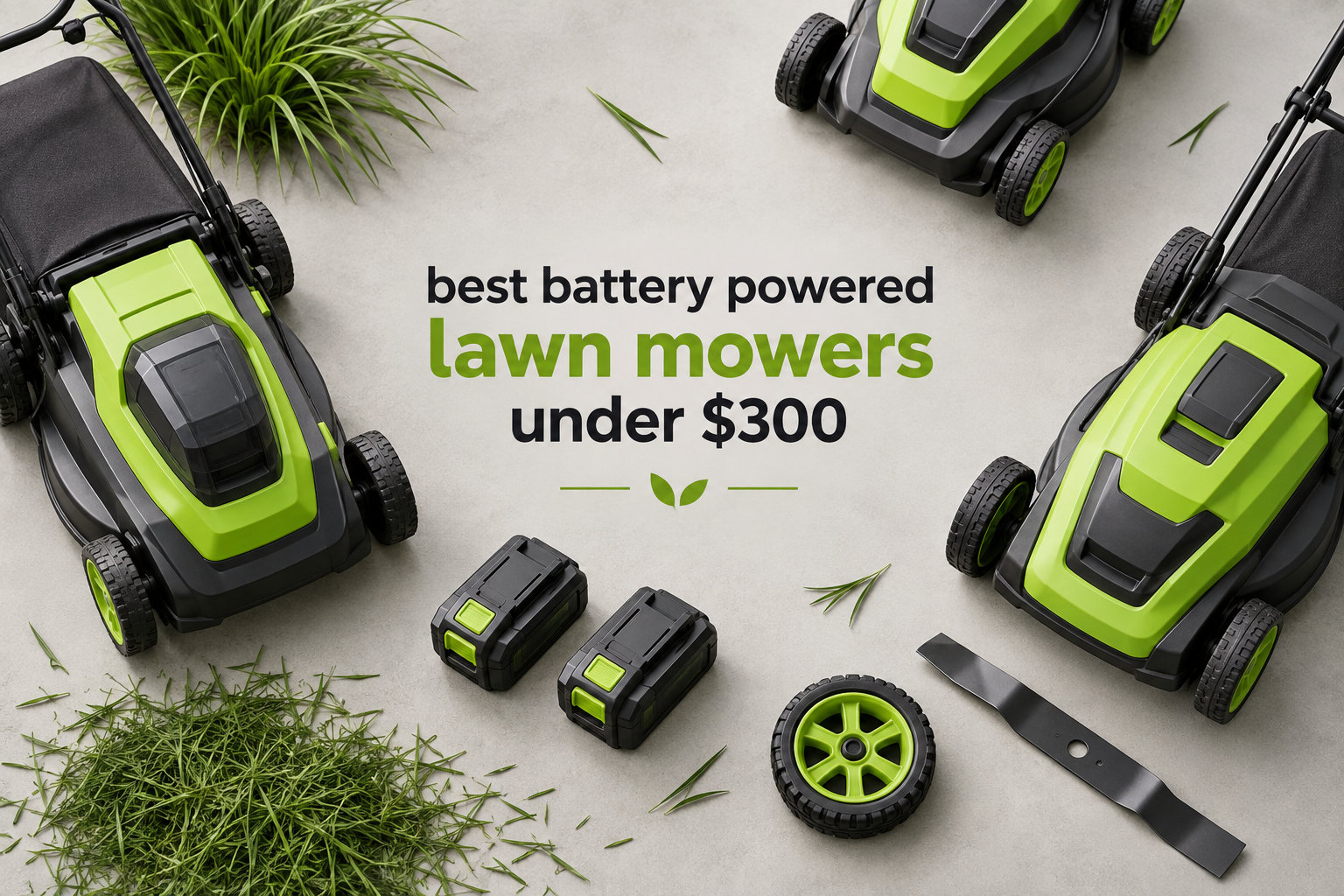 best battery powered lawn mowers under $300