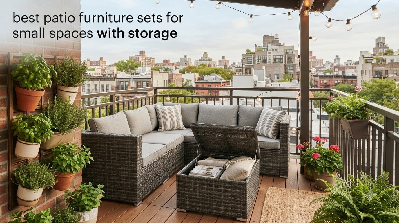 best patio furniture sets for small spaces with storage